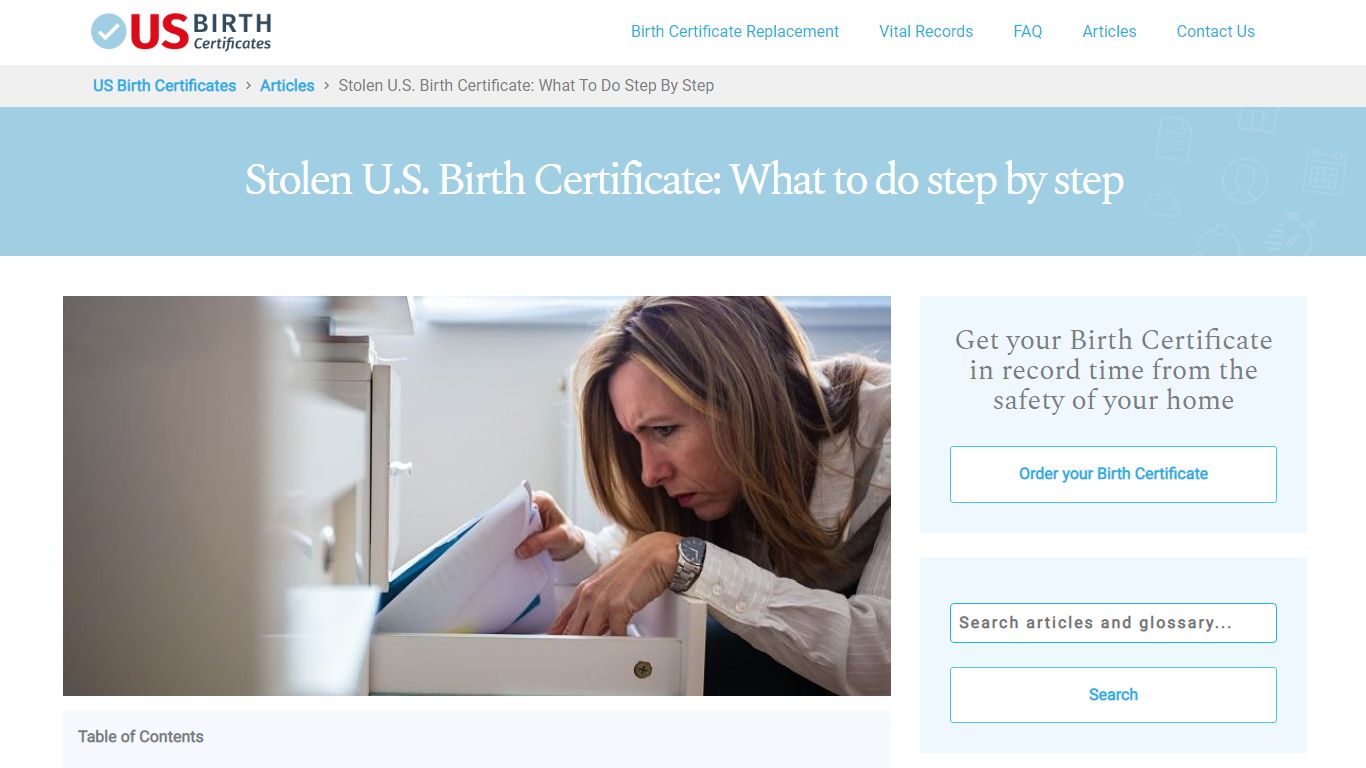 Stolen U.S. Birth Certificate: What to Do - US Birth Certificates